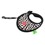 WAUDOG R-Leash Retractable Dog Leash - Zebra
