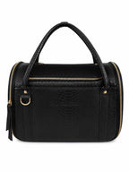 Luxury Airline-Approved Pet Carrier in Genuine Leather with Python Texture