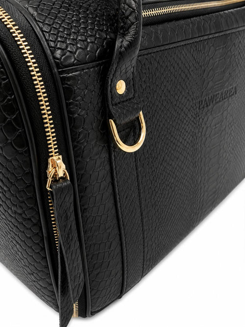 PAWEAREA Python Voyager – Luxury Pet Carrier in Genuine Leather with Python Texture