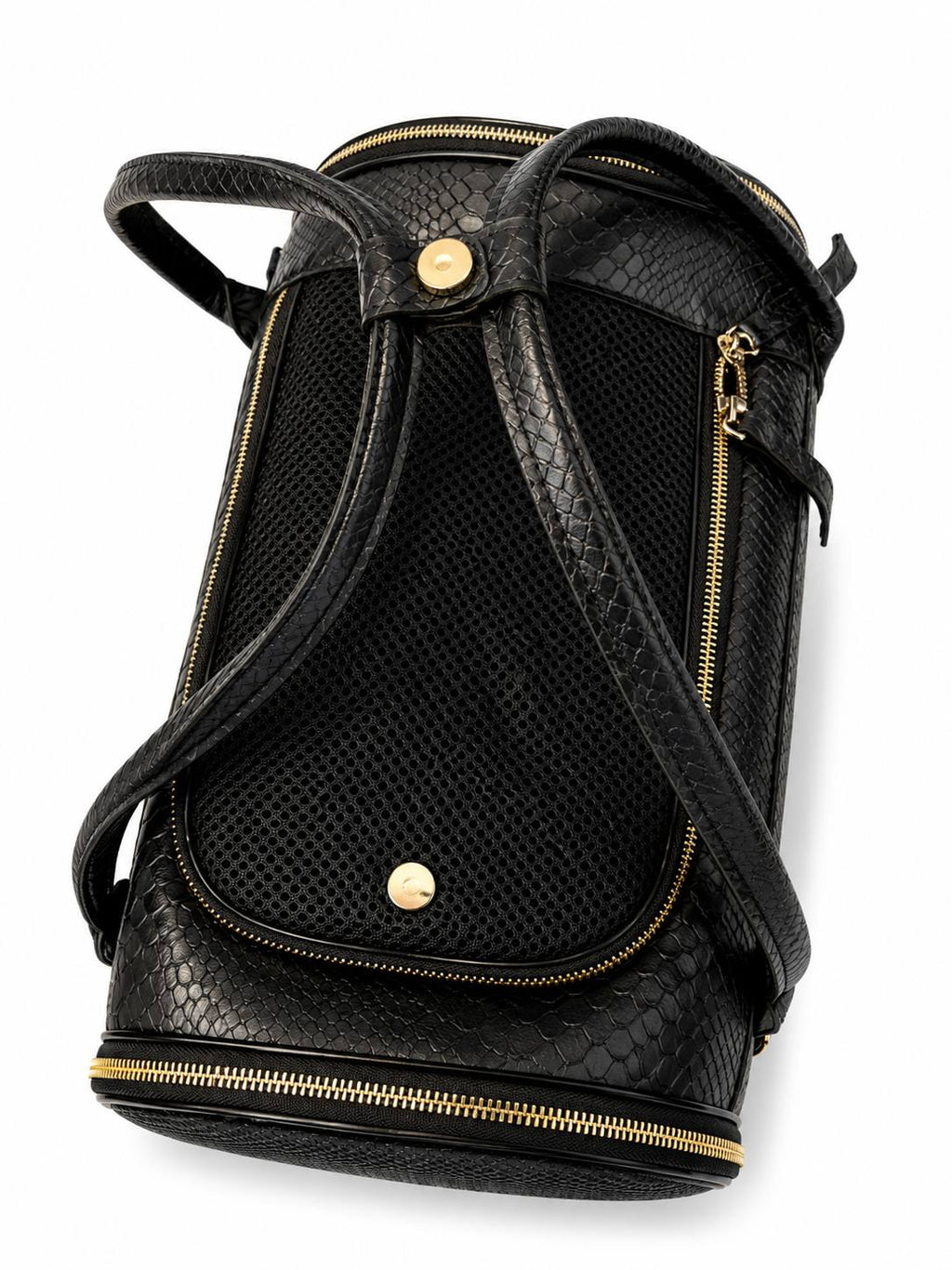 Luxury Airline-Approved Pet Carrier in Genuine Leather with Python Texture