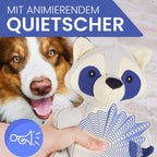 Peluche de perro con chirriador – Mapache