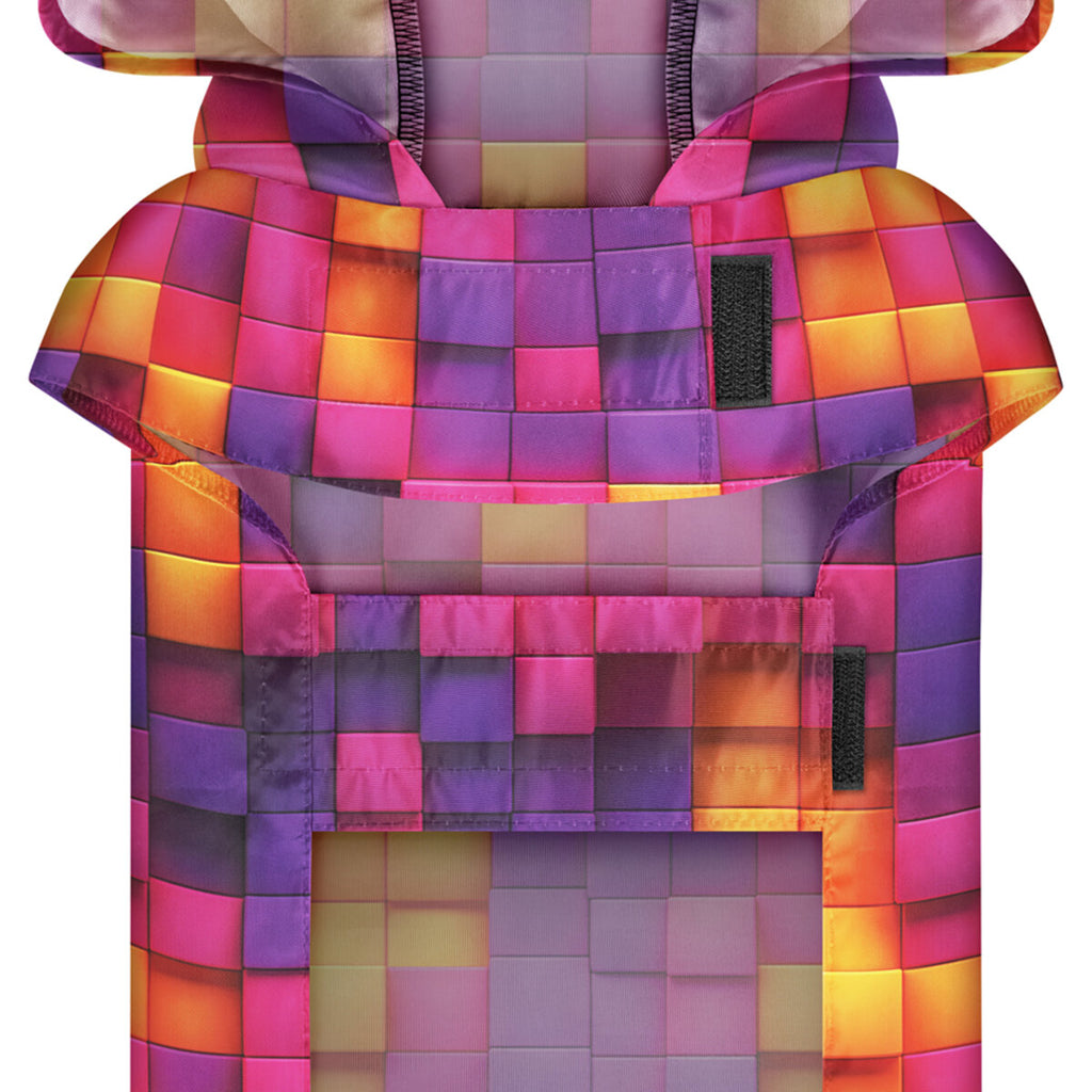 WAUDOG Clothes Dog Raincoat - 3D cubes