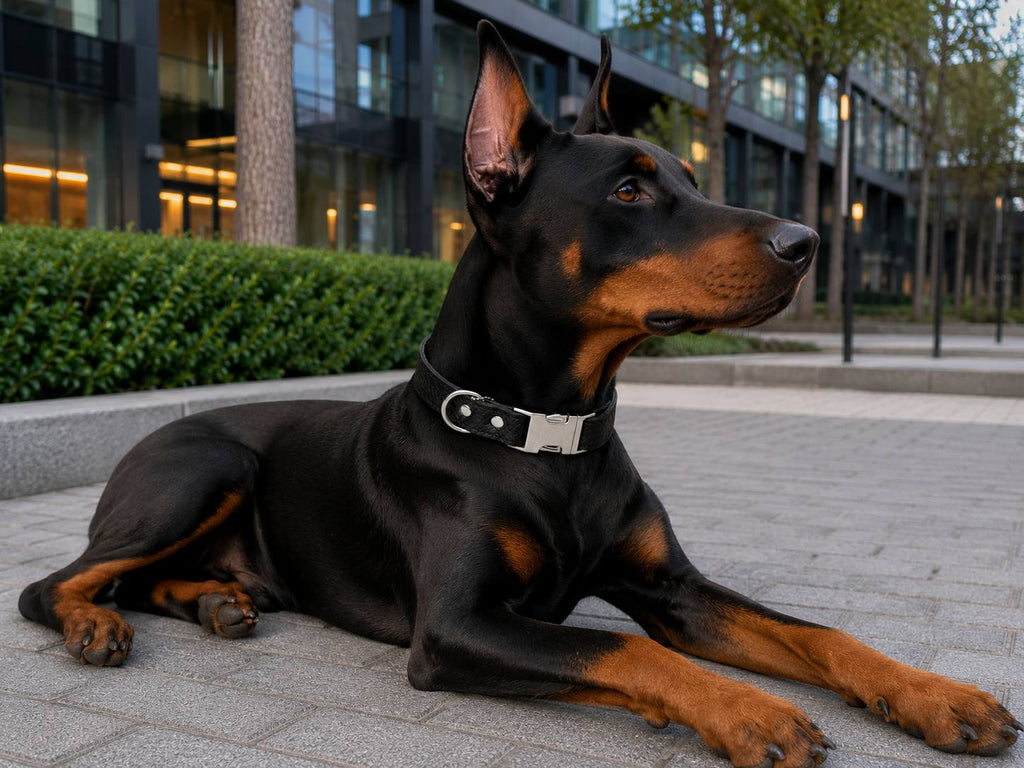 Python Embossed Genuine Leather Dog Collar PAWEAREA®