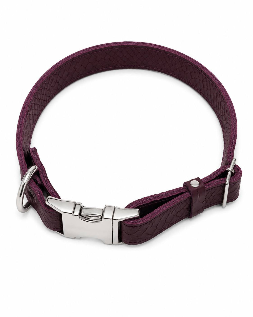 Python Embossed Genuine Leather Dog Collar PAWEAREA®