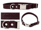 Python Embossed Genuine Leather Dog Collar PAWEAREA®