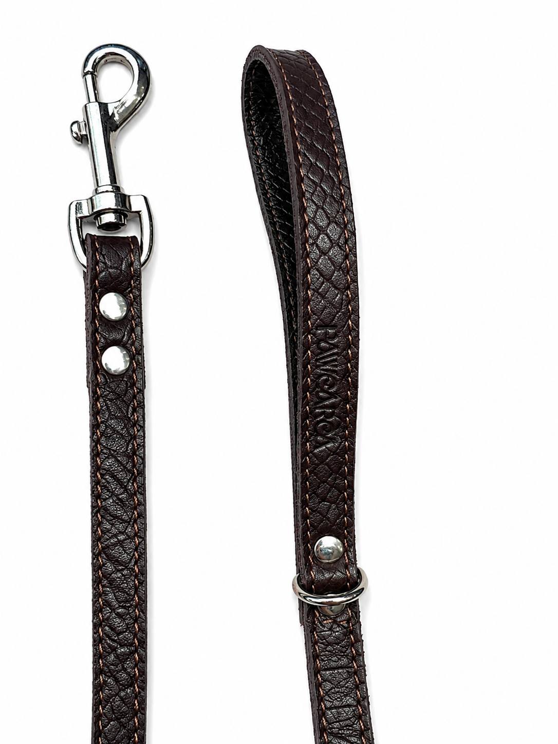 PAWEAREA Signature Embossed Leather Dog Leash