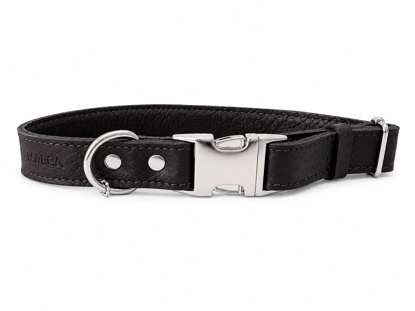 Python Embossed Genuine Leather Dog Collar PAWEAREA®