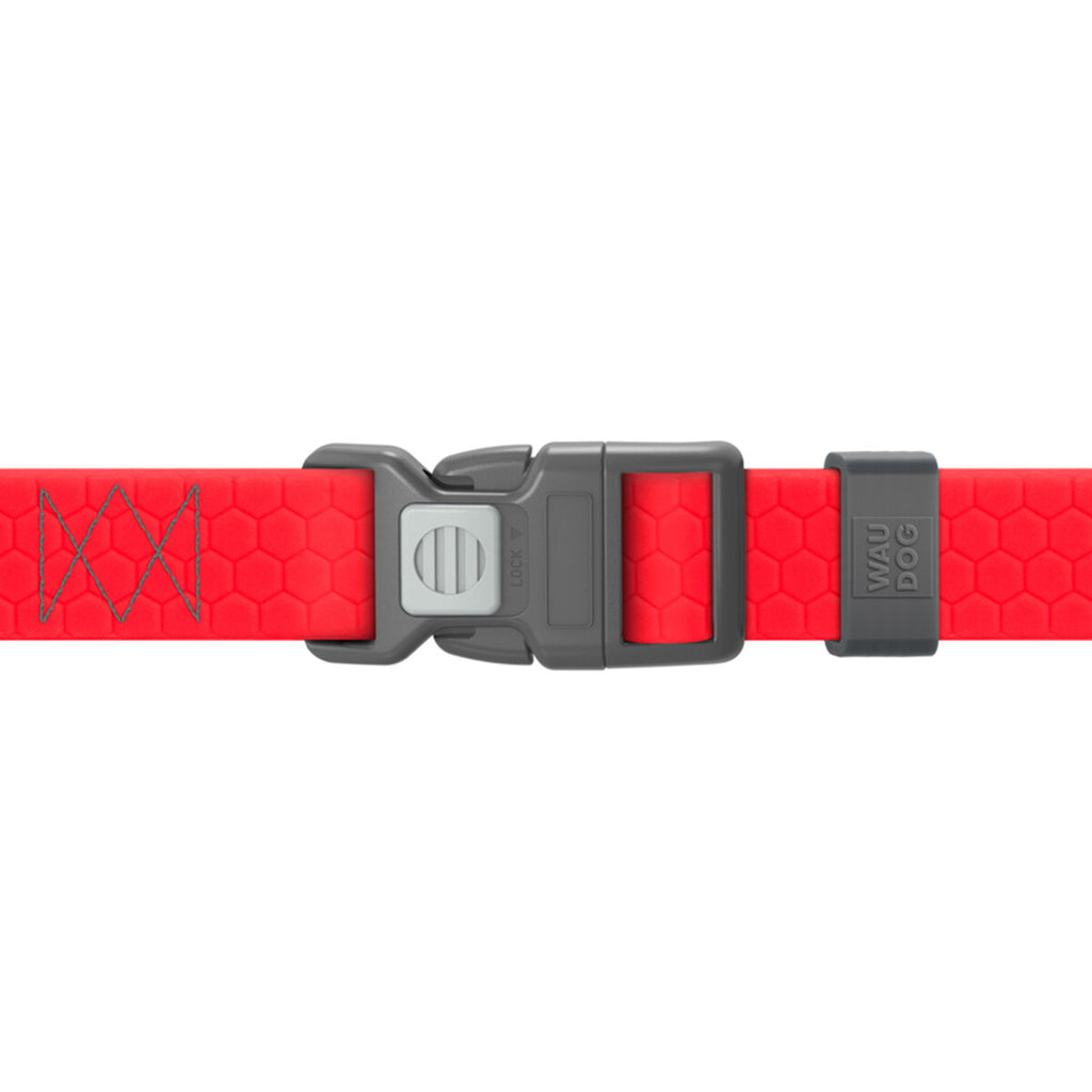 WAUDOG Waterproof Dog H-Harness with QR Passport - Red