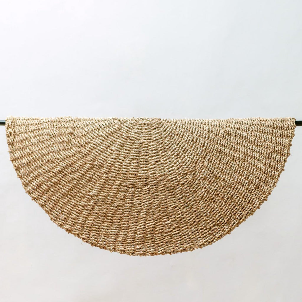 Alfombra Redonda de Hierba Marina – Tejida a Mano Estilo Boho Natural (2 Tamaños, 100/120 cm)