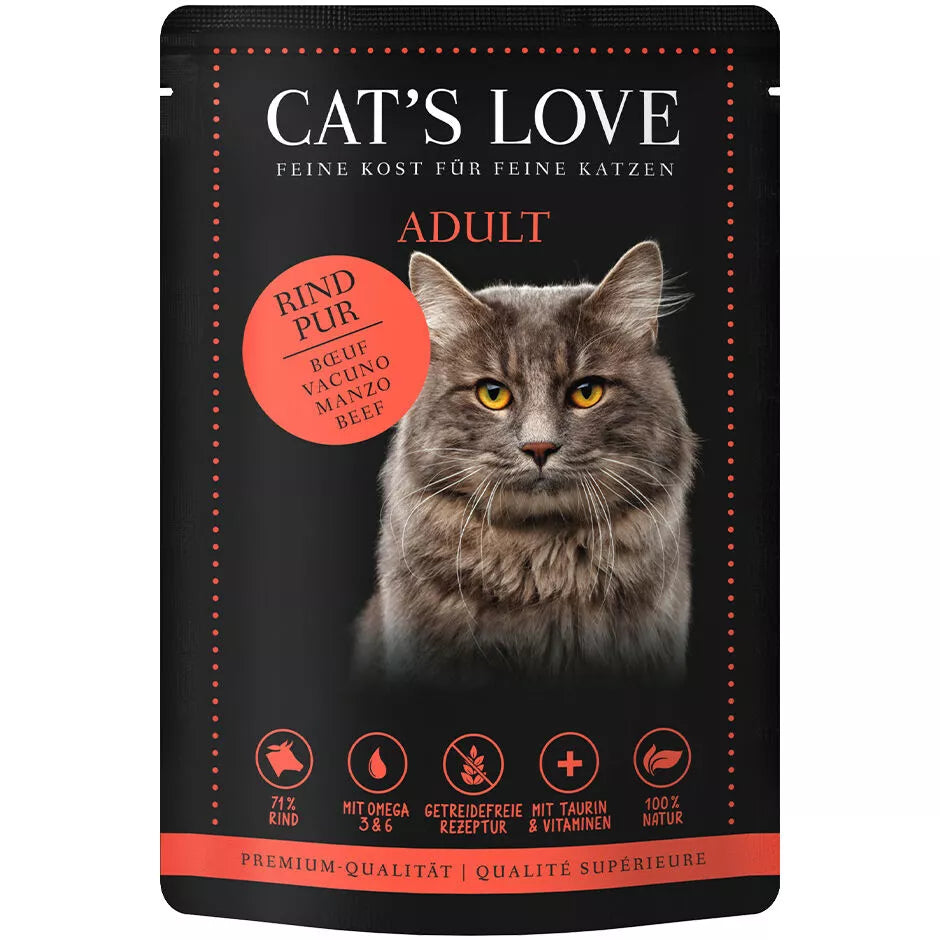 CL Adult Beef Pure Wet Cat Food – Beef with Milk Thistle Oil & Dandelion 85g