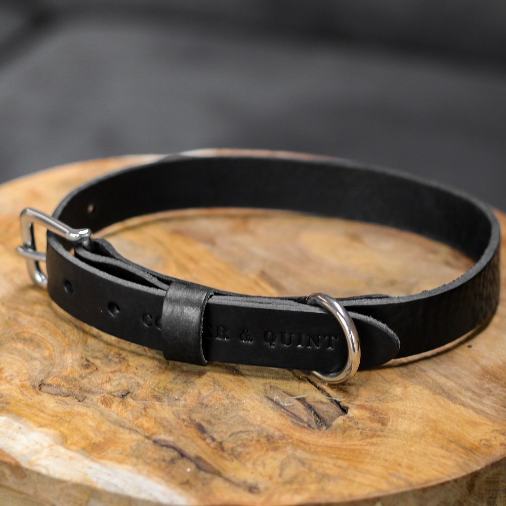 Collar para perro – Piel (negro)