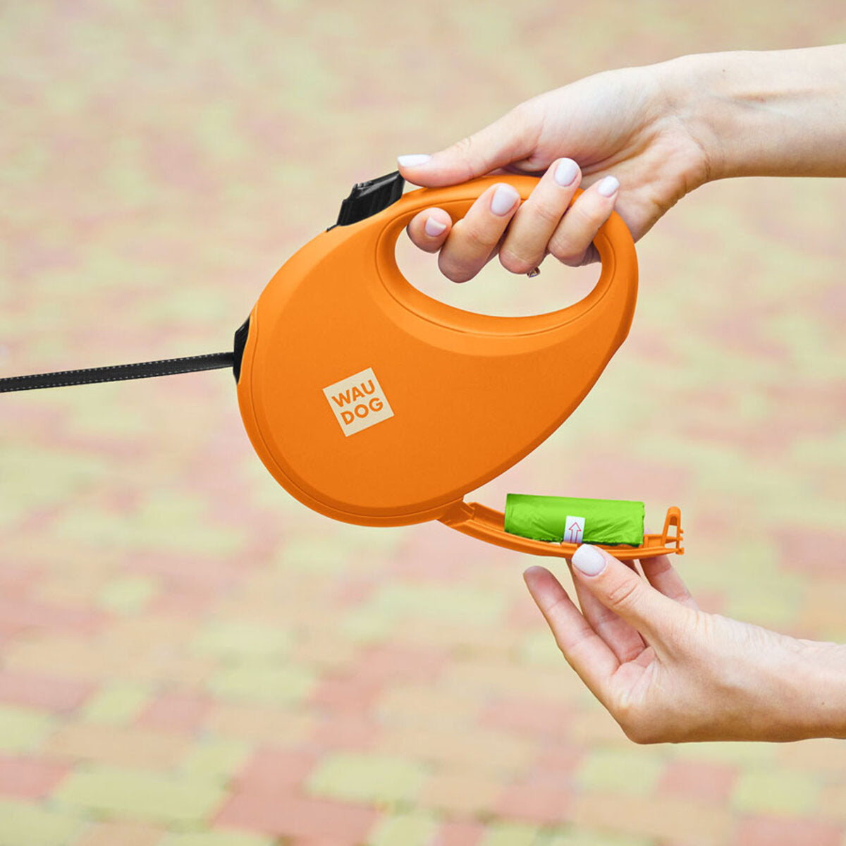 WAUDOG Nylon Dog Leash - Orange