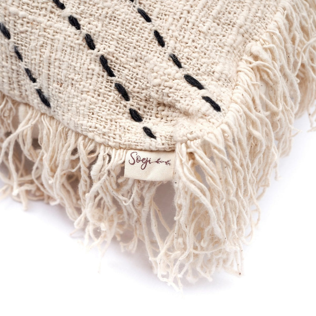 FLORES Premium Kissenbezug aus Baumwolle – Handgefertigtes Zierkissen 40x40 / 50x50