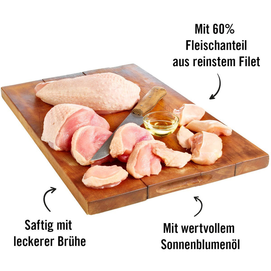 Dogs’n Tiger Adult Premium Katzenfutter, Nassfutter, Getreidefrei, Genuss, Huhn