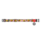 WAUDOG Nylon Dog Collar with QR Passport - Avocado on pink