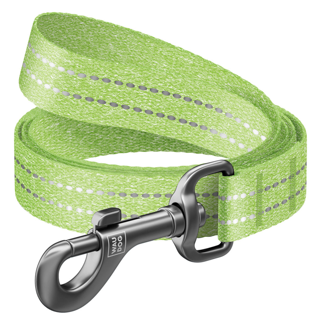 WAUDOG Re-cotton Reflective Dog Leash - Light green