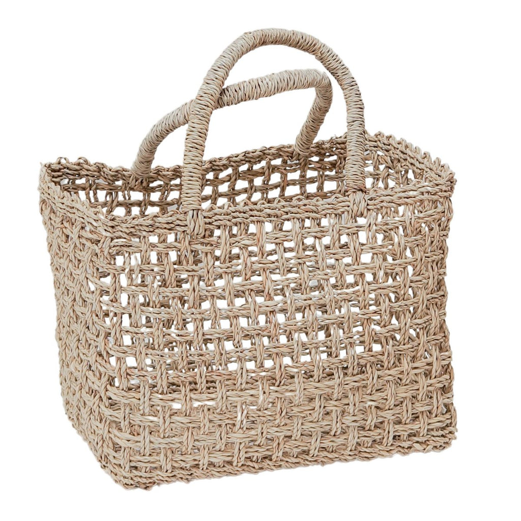 Bolso de mano de yute trenzado – Bolso de compras y playa (2 tamaños)