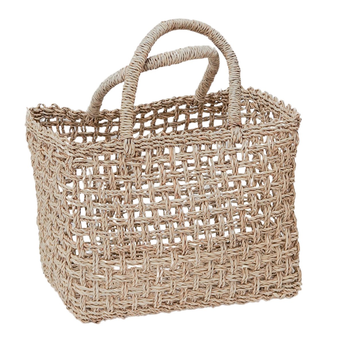 Bolso de mano de yute trenzado – Bolso de compras y playa (2 tamaños)