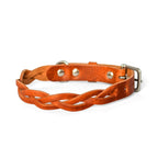 Gedrehtes Hundehalsband – Kamelfarbe