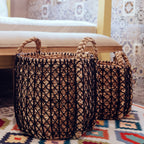 Wäschekorb PRAYA aus Wasserhyazinthe – Handgefertigter Aufbewahrungskorb Natur