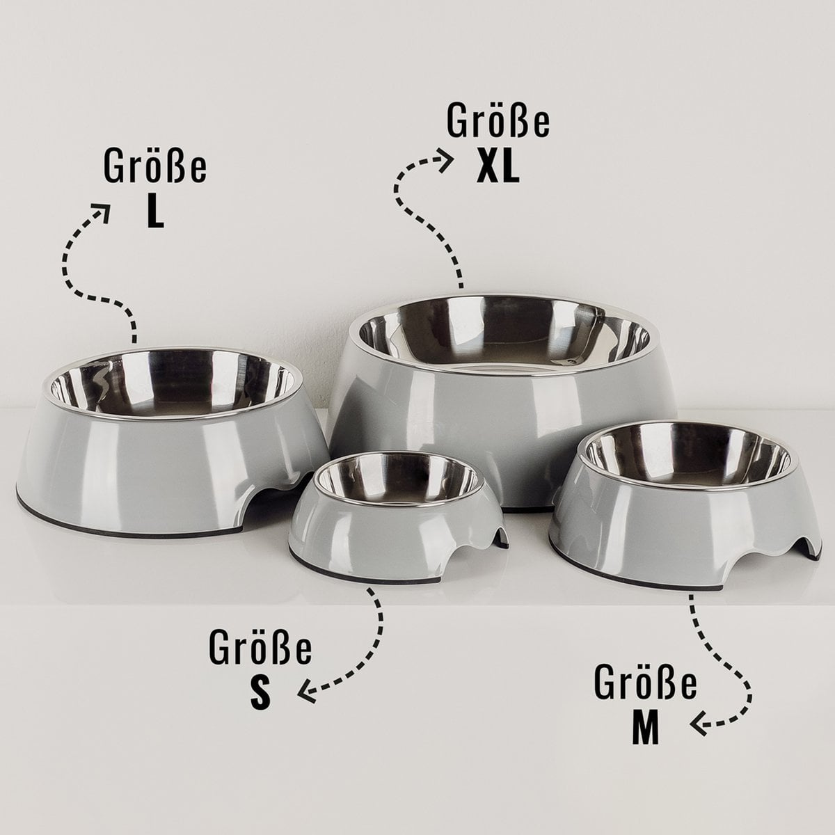 Double Bowl Set – Grey.For Dogs & Cats