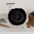 Pet Food Bowls Set – for Dogs & Cats (2 Pieces, Black, Sizes S/M/L)