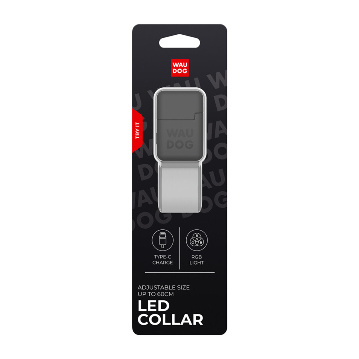 WAUDOG LED Light Up Dog Collar - RGB