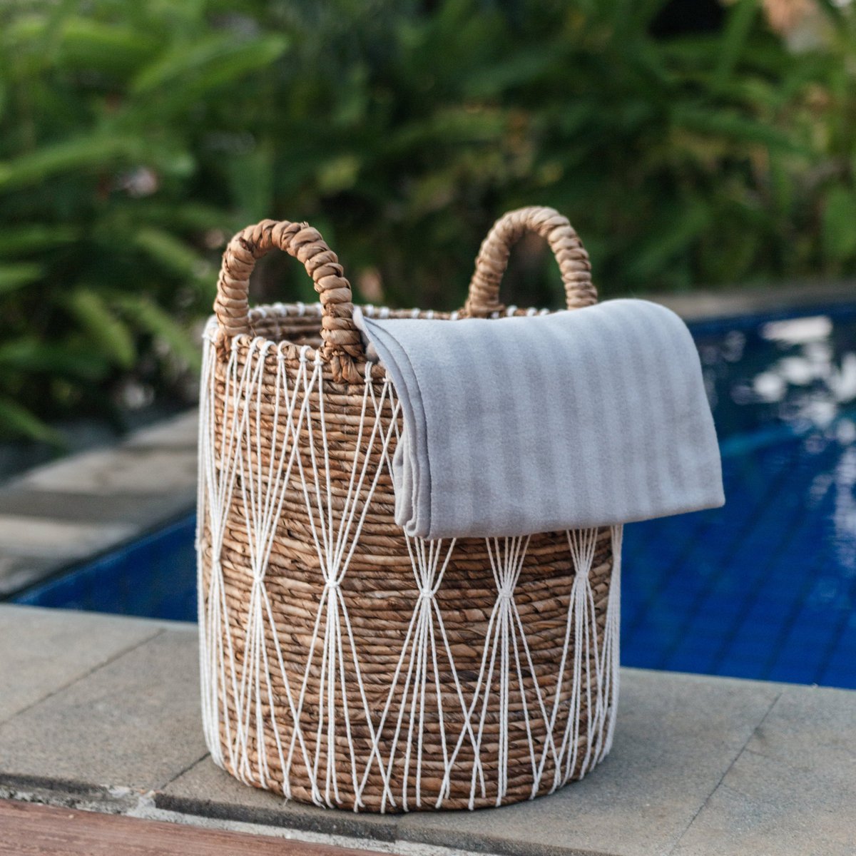 Cesto de Almacenamiento Boho de Fibra de Plátano – Cesto de Lavandería y Plantas (3 Tamaños)
