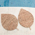 Juego de manteles individuales boho con forma de hoja de jacinto de agua (2, 4 o 6 piezas, 48 cm)