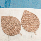 Juego de manteles individuales boho con forma de hoja de jacinto de agua (2, 4 o 6 piezas, 48 cm)