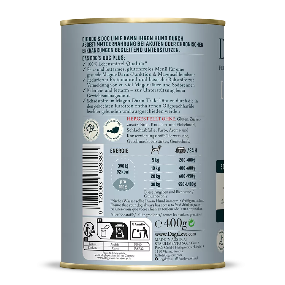 DL Intestinal Light Chicken Wet Dog Food  For Stomach & Digestion 400g