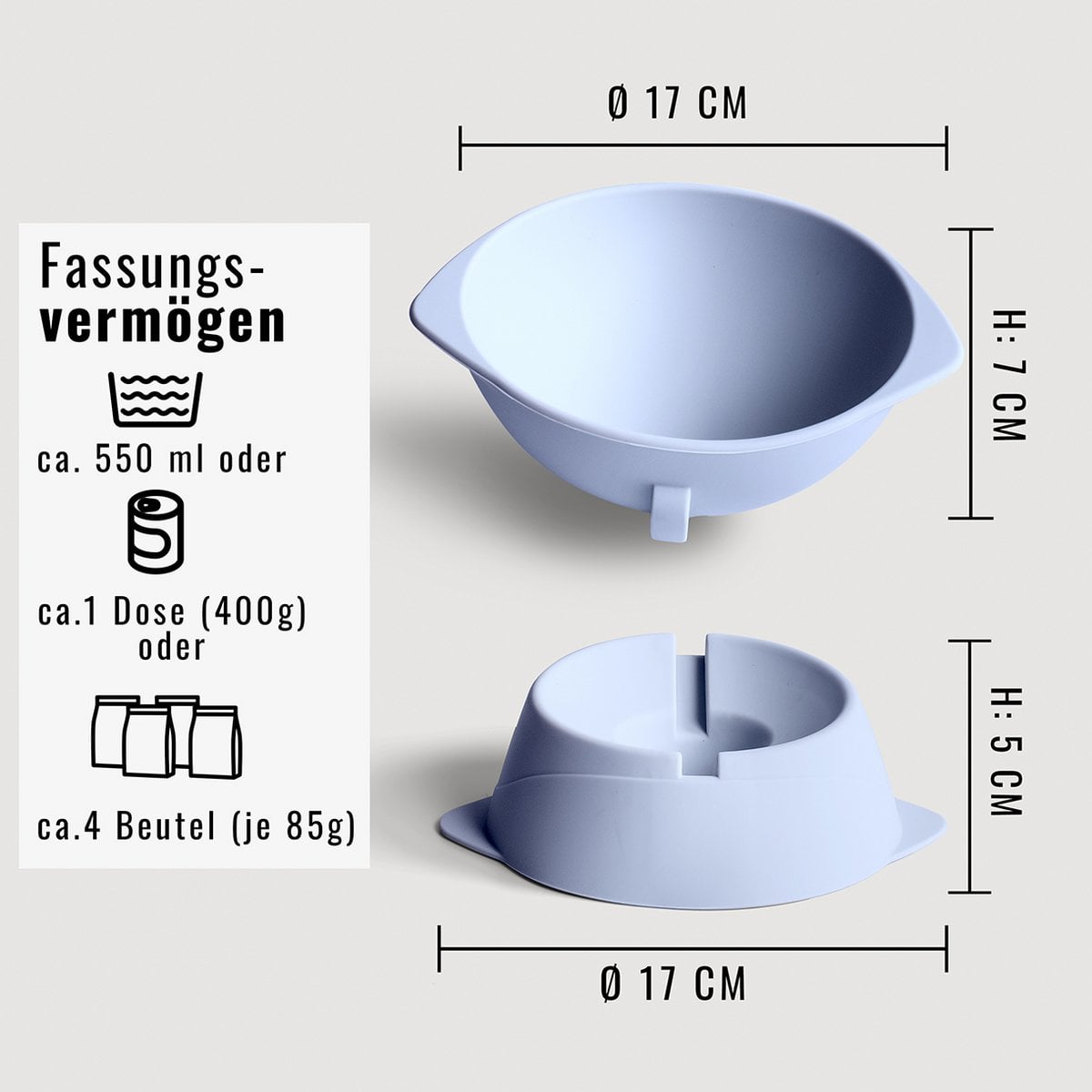 Erhöhter Silikon Katzennapf + mit verstellbarer Neigung