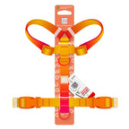 WAUDOG Nylon Recycled Dog H-Harness with QR Passport - Gradient - Orange