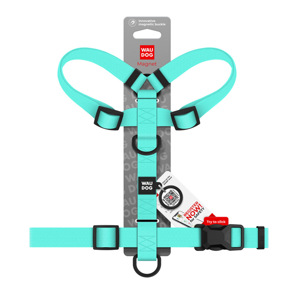 WAUDOG Magnet Dog H-Harness with QR Passport - Tiffany