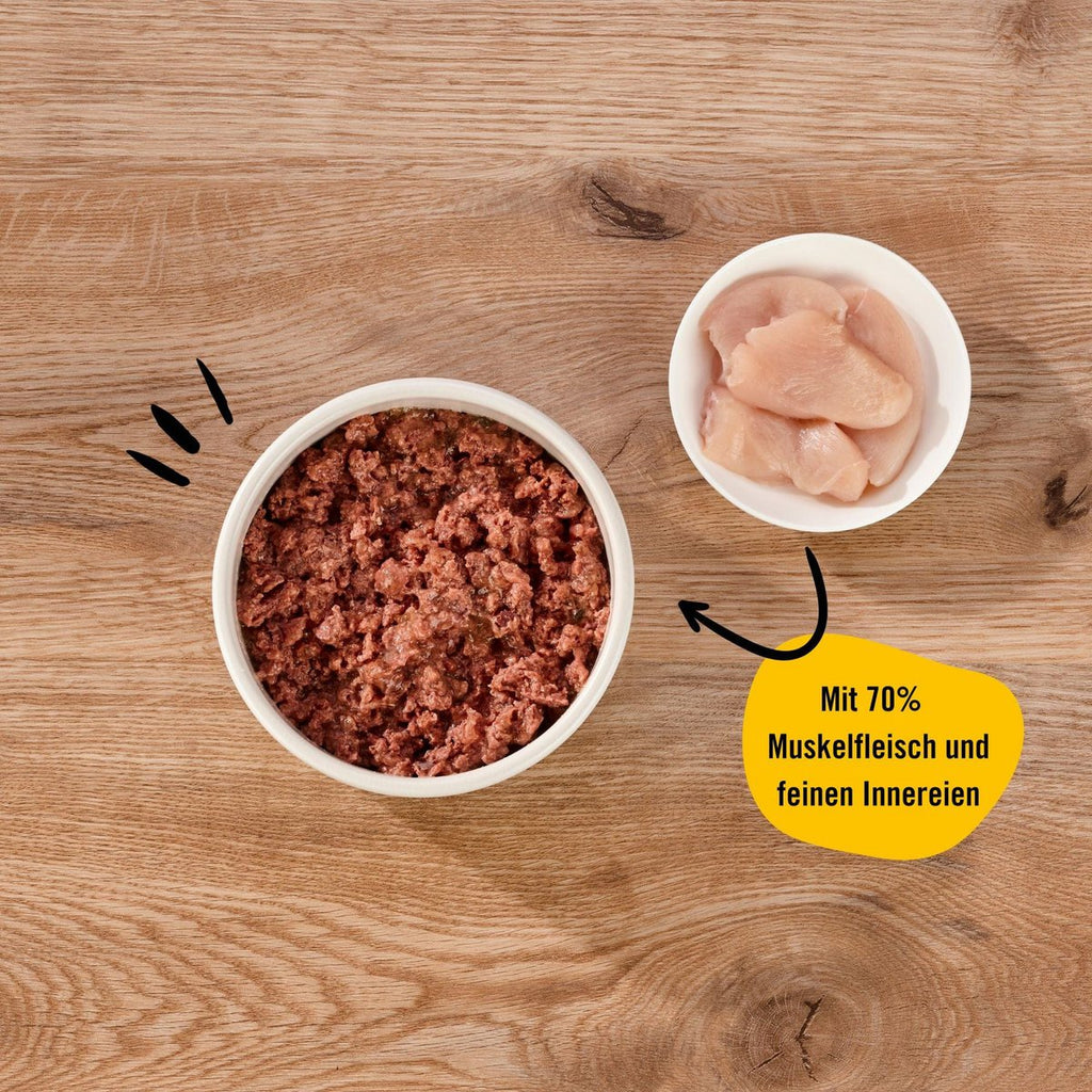Getreidefreies Premium Nassfutter für Katzen – Huhn