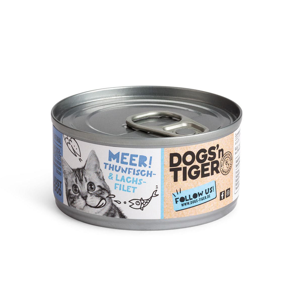 Dogs’n Tiger Adult Premium Katzenfutter, Meer, Nassfutter, Getreidefrei, Thunfisch & Lachs