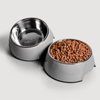 Double Bowl Set – Grey.For Dogs & Cats