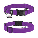 WAUDOG Magnet Dog Collar with QR Passport - Purple