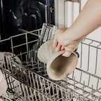 Increased ceramic food bowl for cats in stone optics