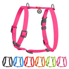 WAUDOG Waterproof Dog H-Harness with QR Passport - Pink