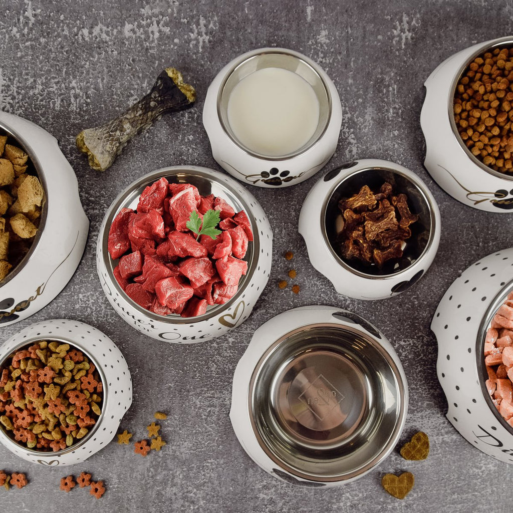 Futternapf 2er Set für große Hunde- Dinner for one Design