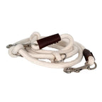 Adjustable Cotton Rope Dog Leash (Ecru)