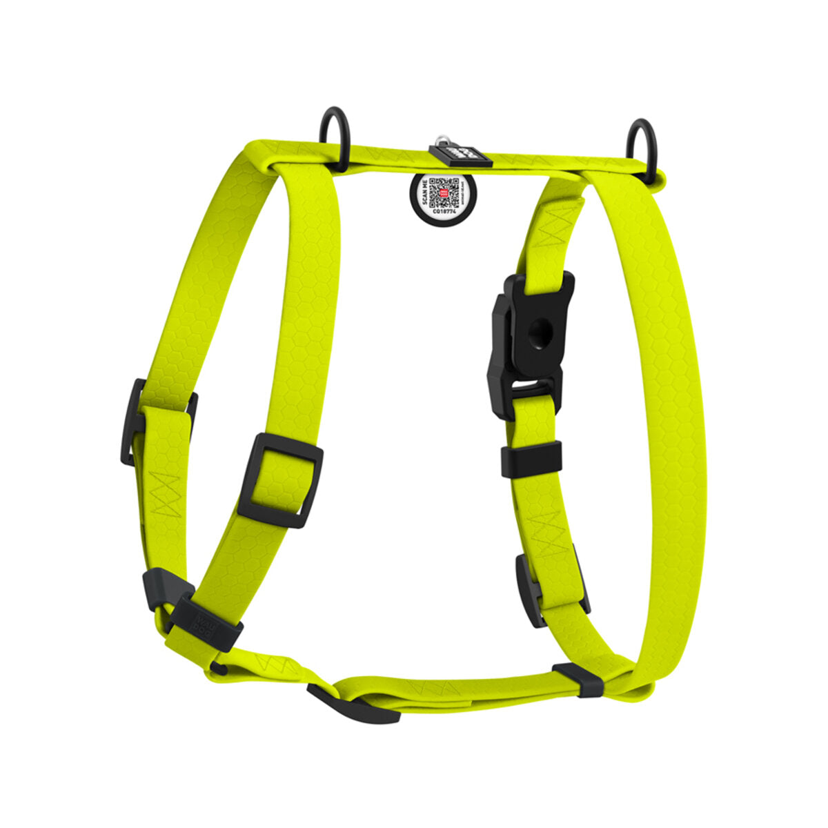 WAUDOG Magnet Dog H-Harness with QR Passport - Lemon