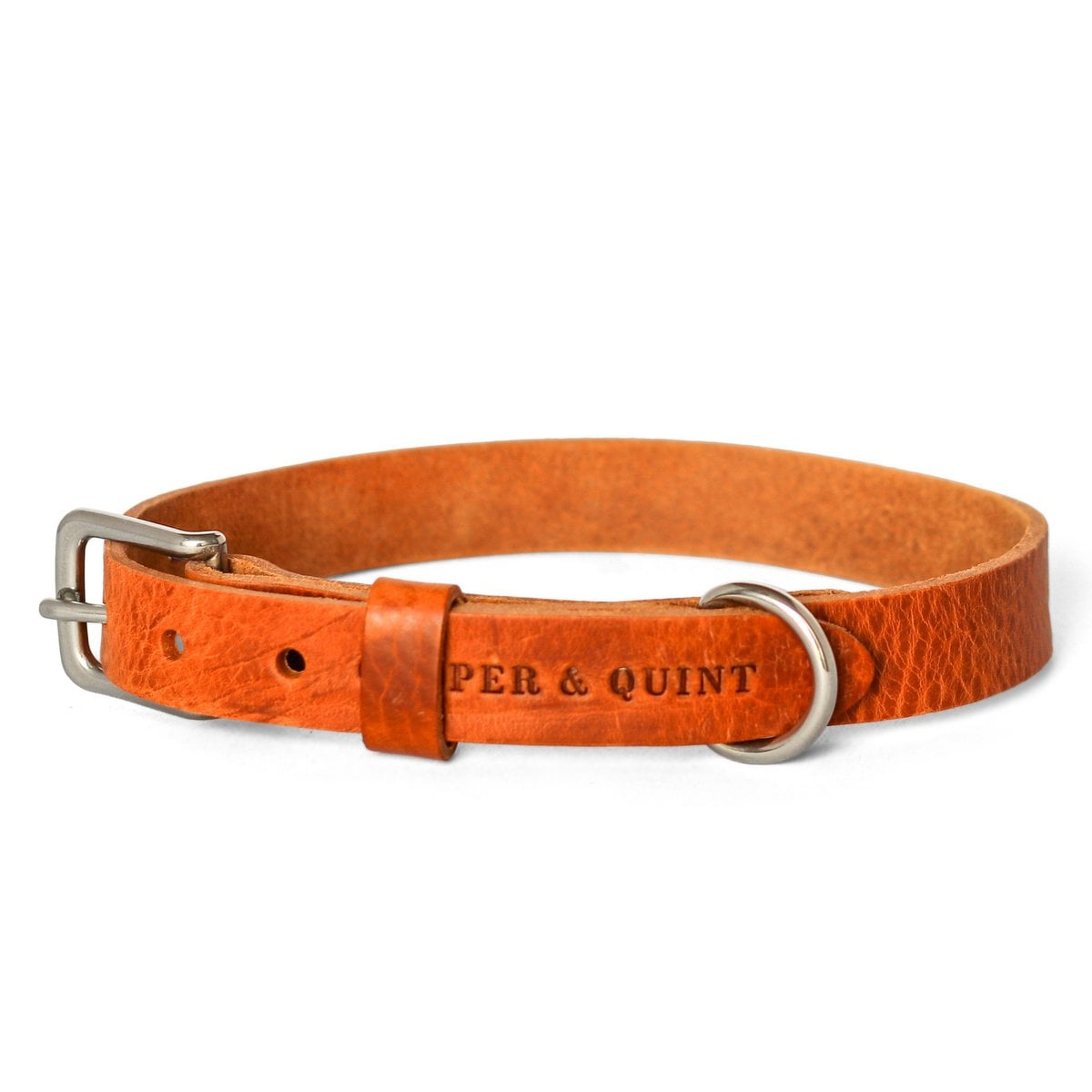 Hundehalsband aus Leder – Farbe Kamel