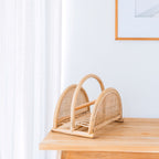 Revistero de Ratán – Soporte para Periódicos Boho Hecho a Mano