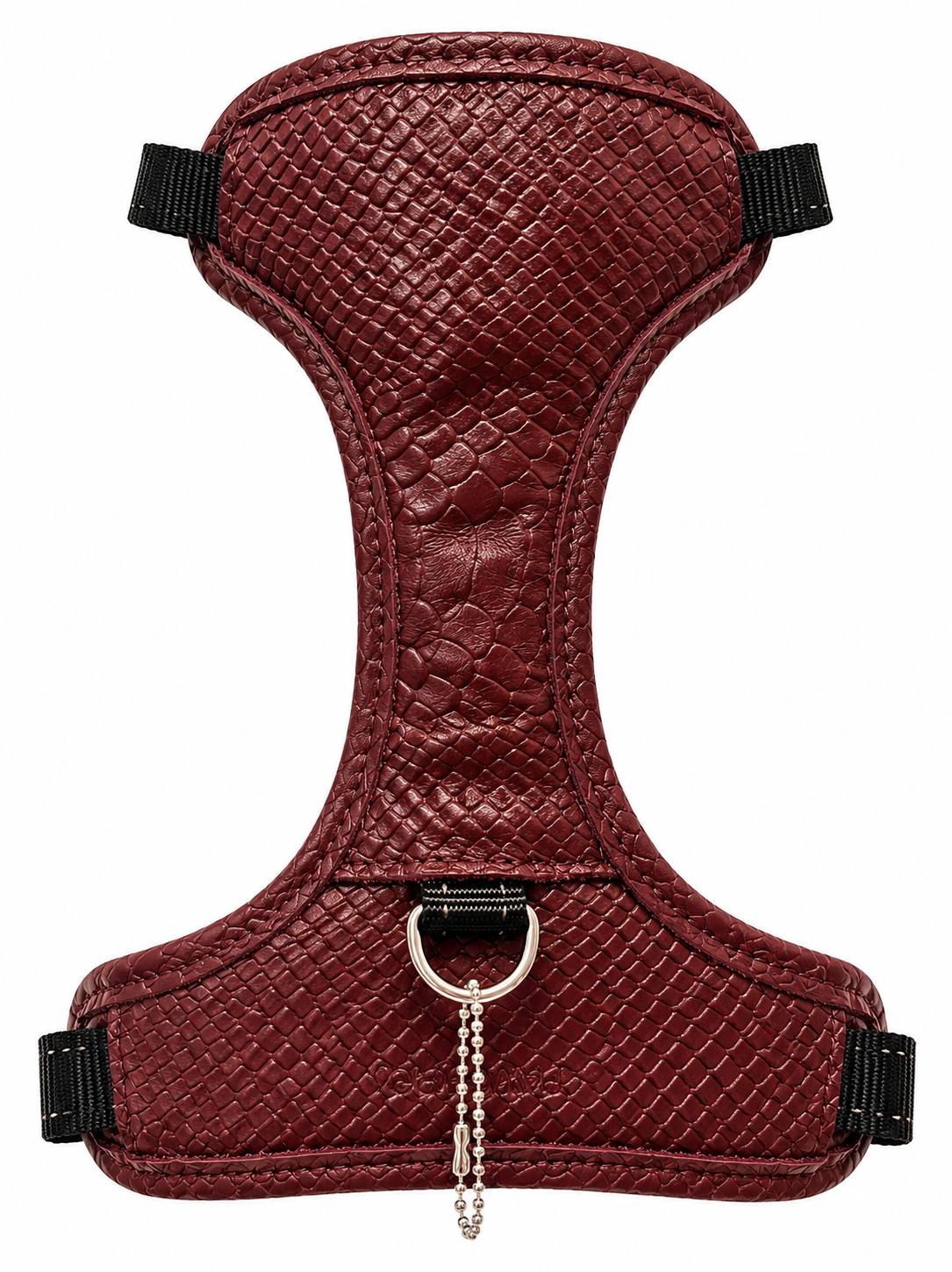 PAWEAREA Signature Embossed Leather Dog Harness