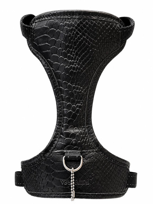 PAWEAREA Signature Embossed Leather Dog Harness