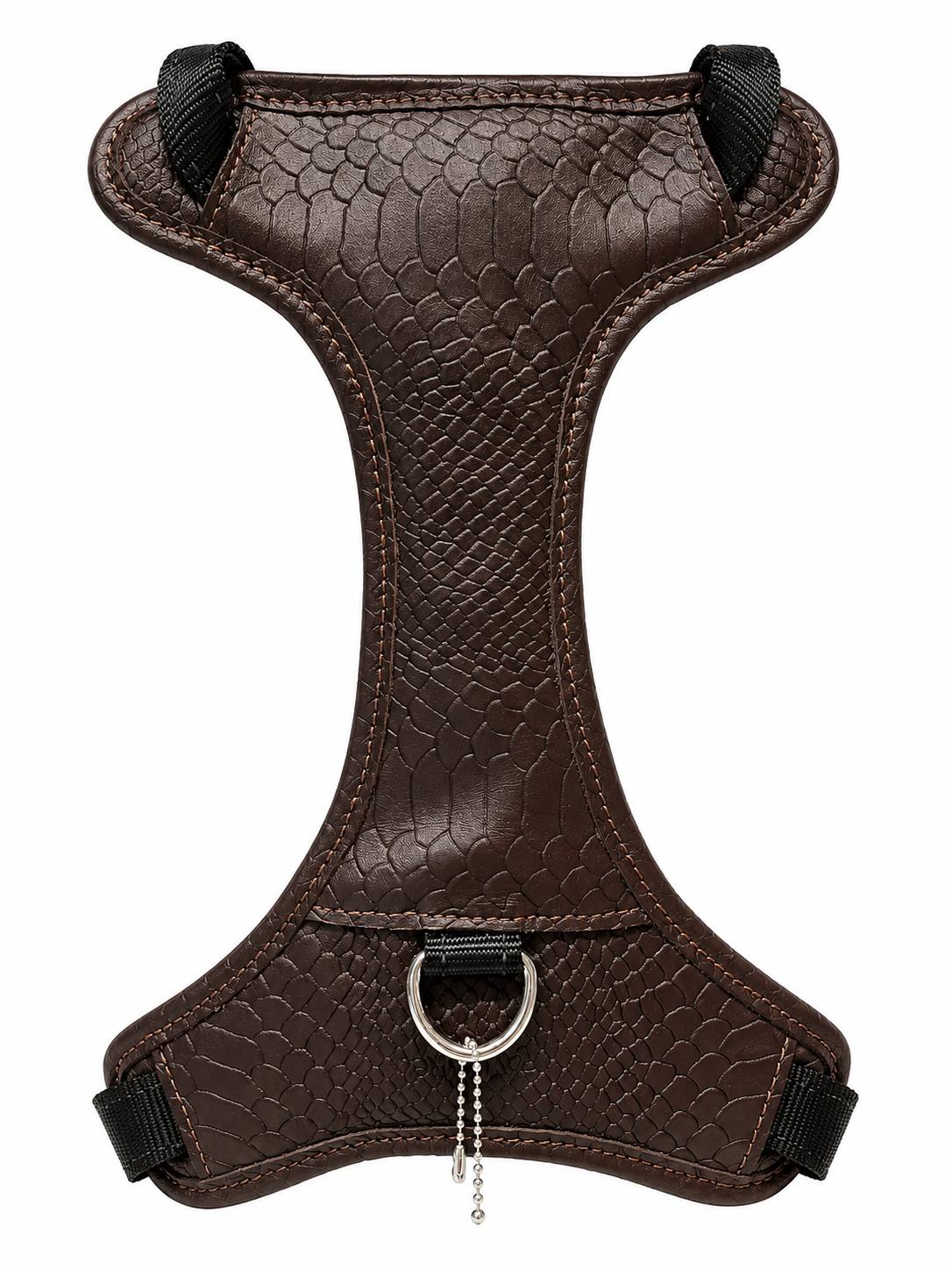 PAWEAREA Signature Embossed Leather Dog Harness